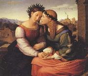 Friedrich overbeck Italia and Germania (mk45) Germany oil painting artist